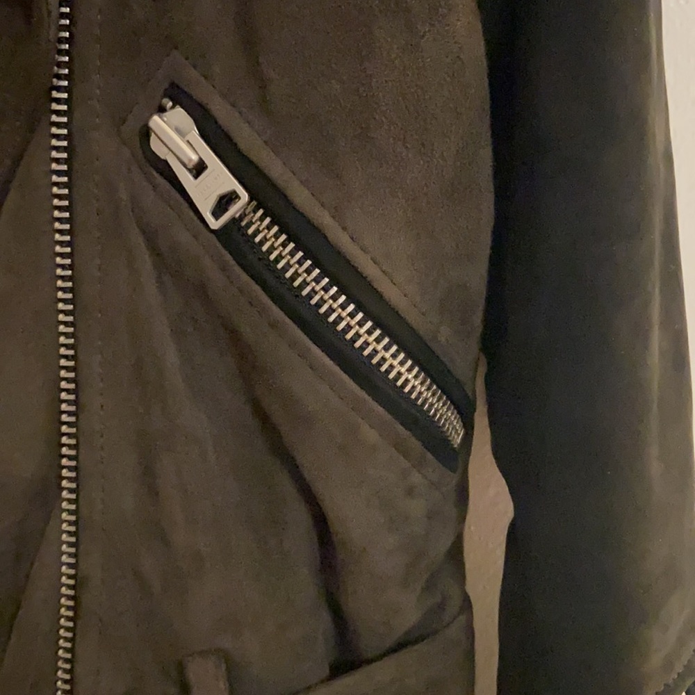 All Saints Suede Biker Jacket S - Picture 6 of 13